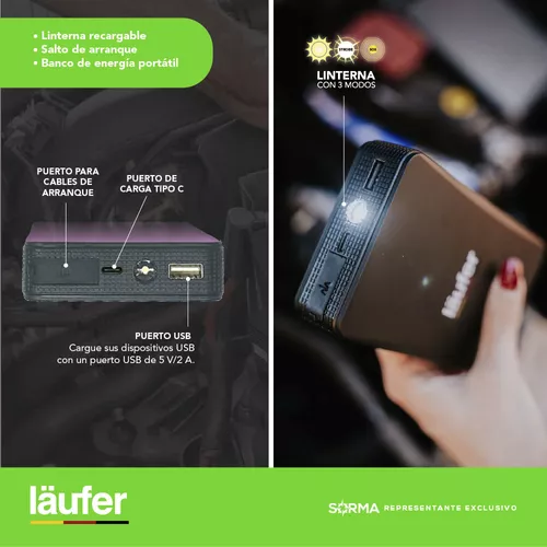 Arrancador Cargador Bateria Auto Moto Digital Laufer