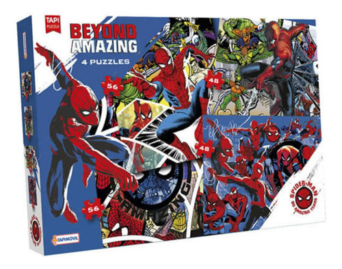 Puzzle Spiderman Amazing X 4 Rompecabezas 48 56 Piezas