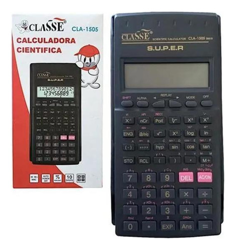 Kit 5 Calculadoras Cientifica Classe 10 Dígitos 229 Funções