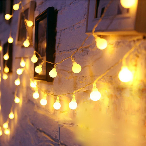 Cadena De Luces Usb Tipo Bola: Habitación, Fiesta, Lámpara D