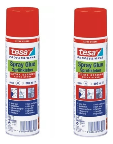 2 Adhesivos Aerosol - Tesa Spray Glue - Extra Strong- 500 Ml