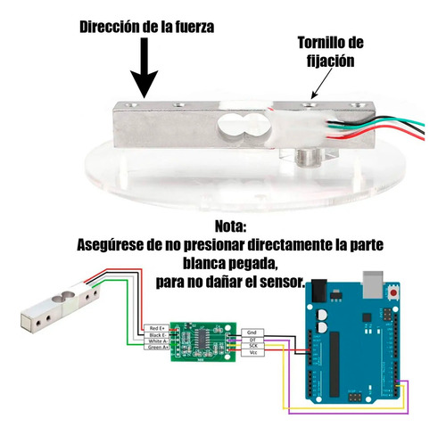 Sensor Peso Celda Carga 20kg Con Hx711