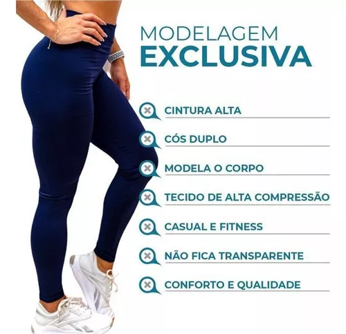 Calça Legging Cintura Alta - NÃO FICA TRANSPARENTE