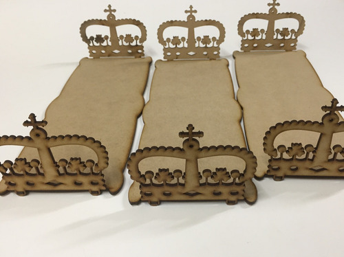 Imagen 6 de 10 de Bandeja Calada Candybar Corona 30x10 Fibrofacil Mdf