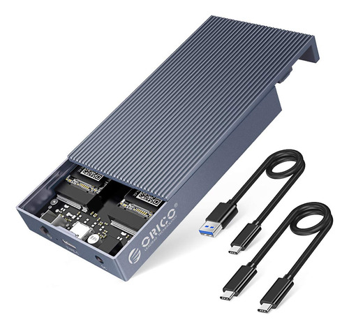 Orico Dual-bay Nvme Recinto Disco Duro Externo Aluminio Gen2