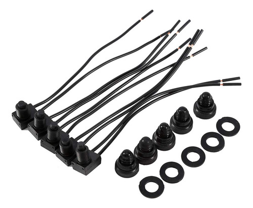 Interruptor De Botón Impermeable De 12 V Con Cable De 10 Cm