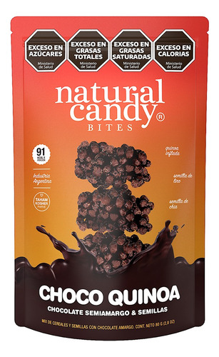 Choco Quinoa - Natural Candy - Chocolate Semi Amargo X 80g