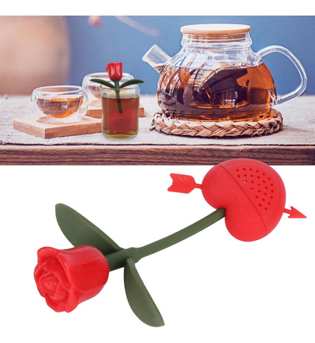 Colador De Té En Forma De Rosa Infusor De Té De Hoja Suelta