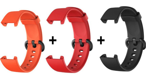 Kit 3 Pulseiras Para Redmi Watch 2 Lite De Silicone Cores