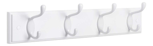 Perchero De Pared Con 4 Ganchos Metálicos Para Abrigos