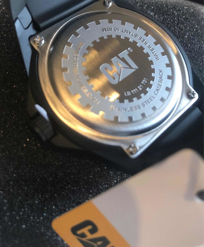 Reloj Caterpillar Hombre Sumergible Motion Line Color De La Malla Amarillo/negro