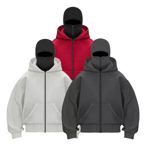 Chaqueta Polar Con Capucha Y Cremallera, Sudadera De Doble C