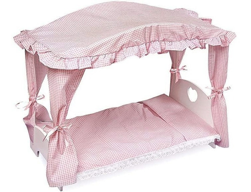 Canasta De Tejón Con Cama Para Muñecas American Girls.