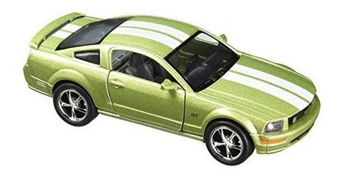 5 2006 Ford Mustang Gt Con Stripes 1:38 Scale (verde)