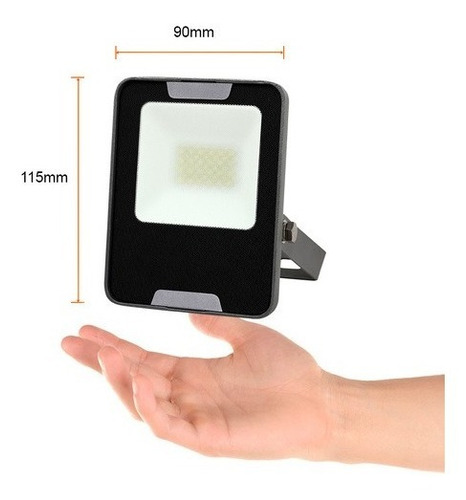 Reflector Led 20w Exteriores Ip65 100/240v Tecnolite Carcasa Negro Luz Luz Cálida