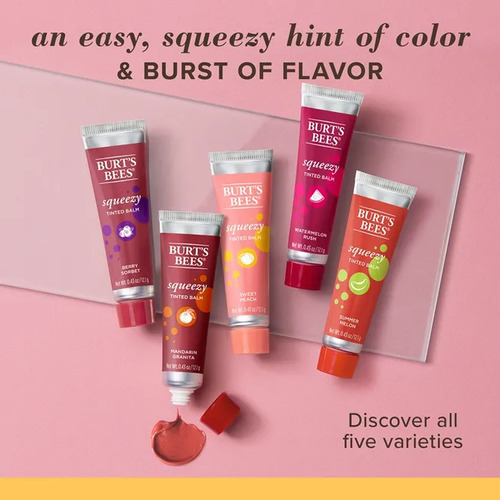 Burts Bees Squeezy Tinted Balm Summer Melon