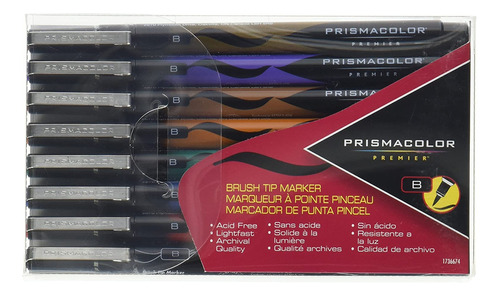 Marcadores De Colores Con Punta De Pincel X8 Unidades