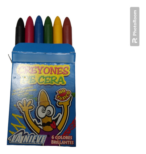 Creyones De Cera La Nieve 6 Colores Jumbo (12 Cajas)