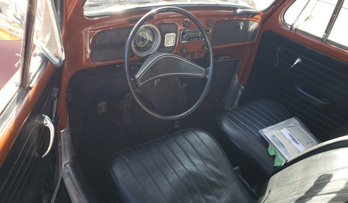 Vw Fusca 1300 1975 Marrom Caravela Placa Preta Impecável