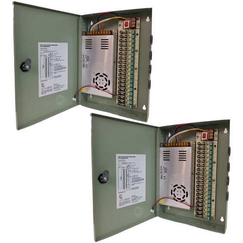 Fuente Centralizada Cámaras De Seguridad 18ch 12v/30a X2 Uds