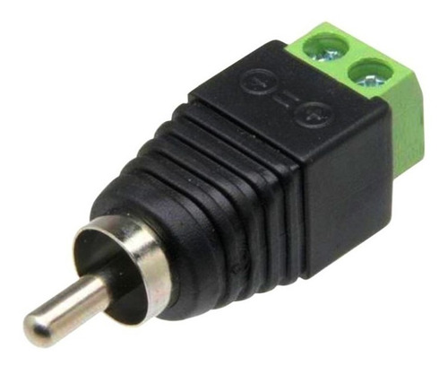 Kit 100 Conector Adaptador Rca Macho Com Borne