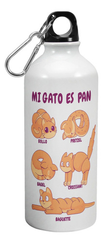 Botella De Agua Deporte Mi Gato Es Pan Michis 600 Ml