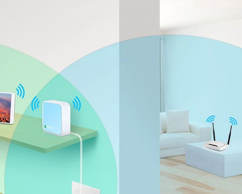 Router Tp-link Tl-wr802n V4 Celeste Y Blanco 220v