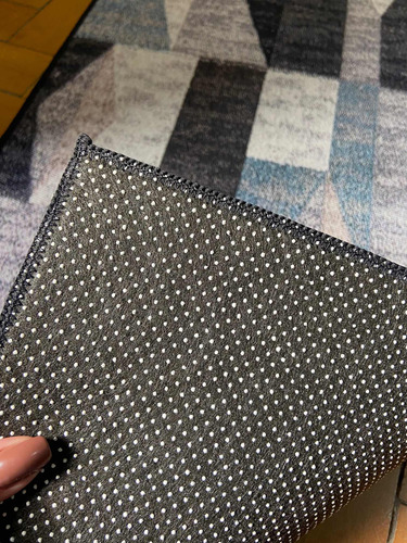 Tapete Para Sala E Quarto Passadeira Antiderrapante Crochê Cor Jolitex 03 Desenho Do Tecido Geométrico
