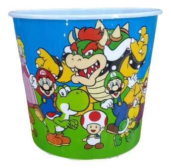 Envase Plástico Multiuso Súper Mario 24 X 21.5 Cm Fiestas