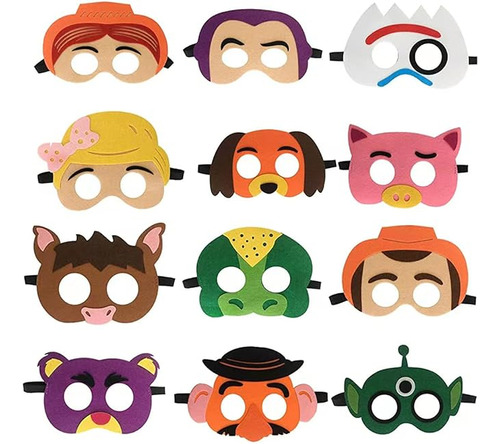 12 Mascaras Juguete Para Cumpleaños Para Toy Costume Toy Sup