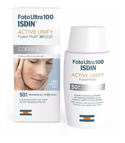 Isdin Fotoprotector Facial100 Active Unify Spf50+ Sin Color