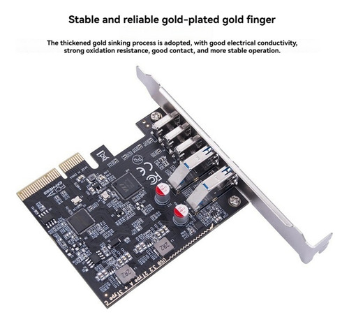 Tarjeta De Expansión Usb3.2 Gen2 Usb-a + 3 Puertos Tipo C De