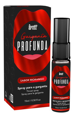 Kit 3 Spray Garganta Profunda Intt Oral De Morango 15ml
