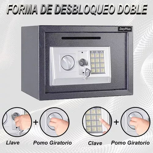 Caja fuerte pequeña, caja fuerte para armas, caja fuerte con código, caja  fuerte para dinero oculto, con teclado digital, caja fuerte para el hogar y