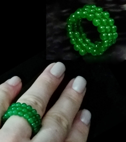Imagem 1 de 6 de Pedras - Anel Jade Verde 4mm, Aro Ajustável... Cód144a12