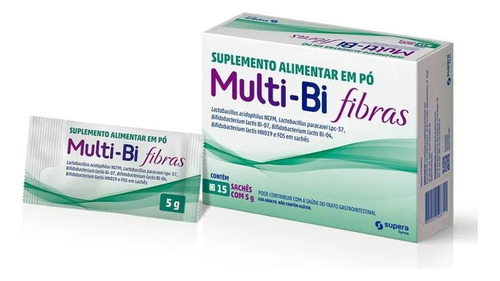 Fibra Em Pó Multi-bi Fibras 15 Sachês