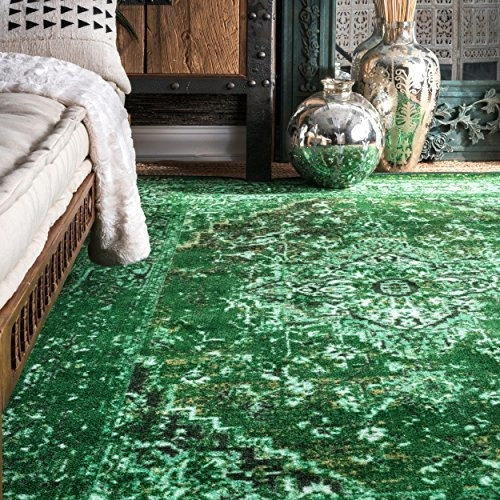 Nuloom Reiko Alfombra Persa Vintage, 3 X 5, Verde
