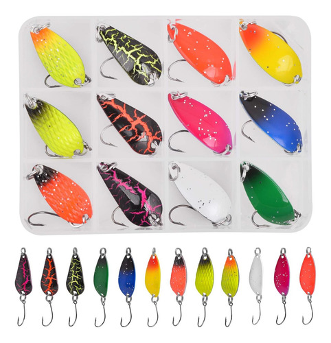 Señuelos De Pesca Con Cuchara Para Pesca De Truchas, 12 De