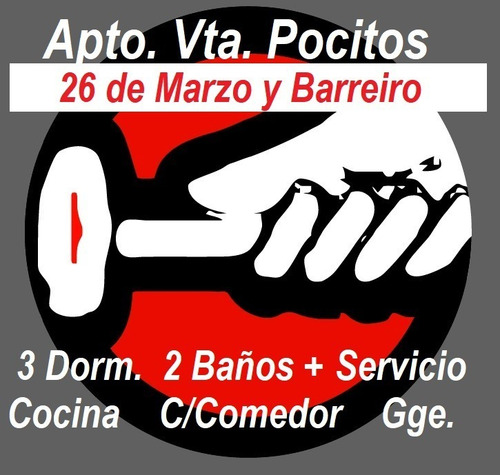 Imagen 1 de 2 de Pocitos Apto. Venta 3 Dorm.+servicio 2 Baños Cocina C/comedor Terraza Al Fte. Gge.