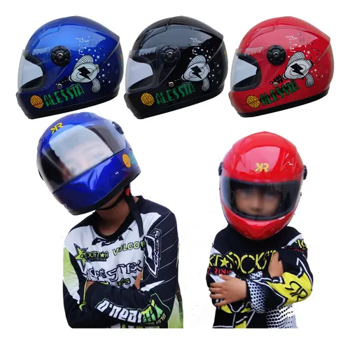 Casco Moto Bici Patin Infantil Niño Niña Cerrado 4 A 7 Años