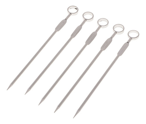 Paquete De 5pcs Palillos De Cóctel De Metal Accesorios De