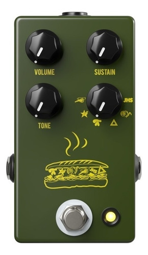 Pedal Jhs Muffuletta Fuzz And Distortion (nuevo/nf), color verde oscuro