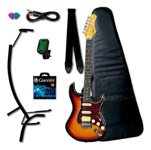 Guitarra Tagima Tg-540 Tg 540 Sb Kit Com Capa Luxo Completo