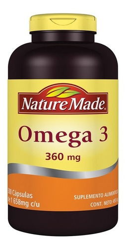 Nature Made Omega 3 Aceite De Pescado 360mg 300 Cápsulas 