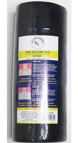 Papel Cuellero Peluquero 5 Rollos C/100 Tiras C/u Negro