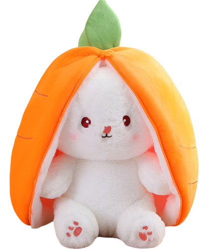 Peluche Conejo Frutal Zanahoria Fresa Orejas Reversible 65cm