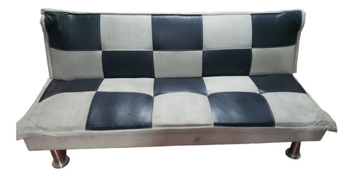 Futon Home Colección 183x87x73cm Gris Negro Usado