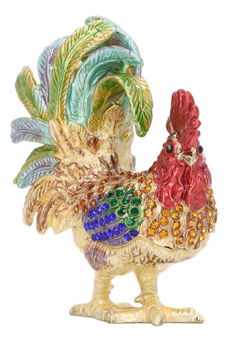 Baratija De Metal Con Diseño De Gallo Incrustado, Aleación D