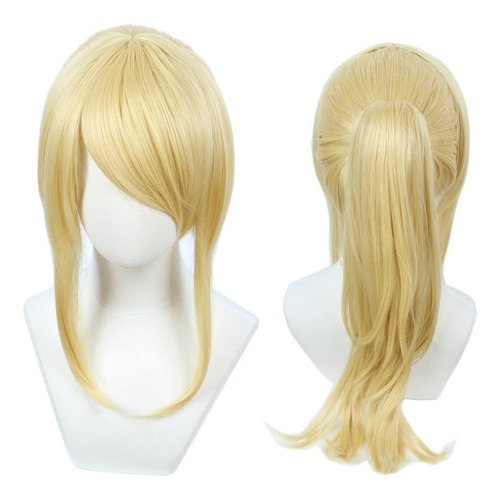 Kits De Cosplay Peluca Rubia Para Mujer Cola De Caballo