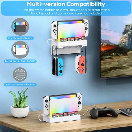 Kit De Montaje En Pared Para Nintendo Switch Y Oled Con Luce